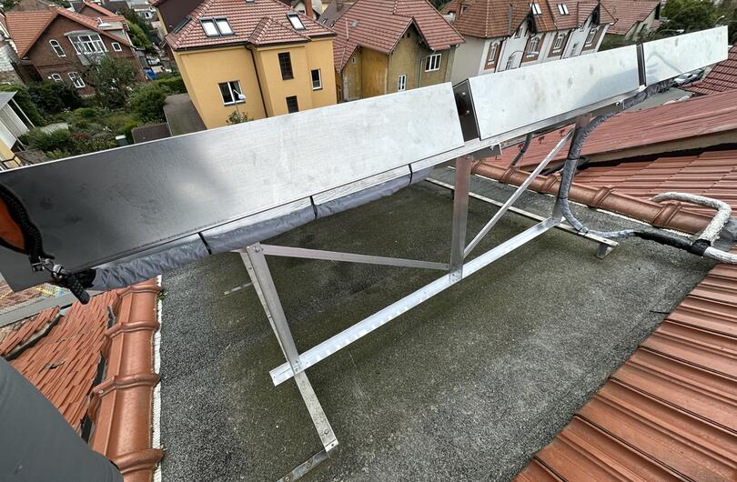 Reference: Sestava na fototermický ohřev vody na rovné střeše v Brně 
